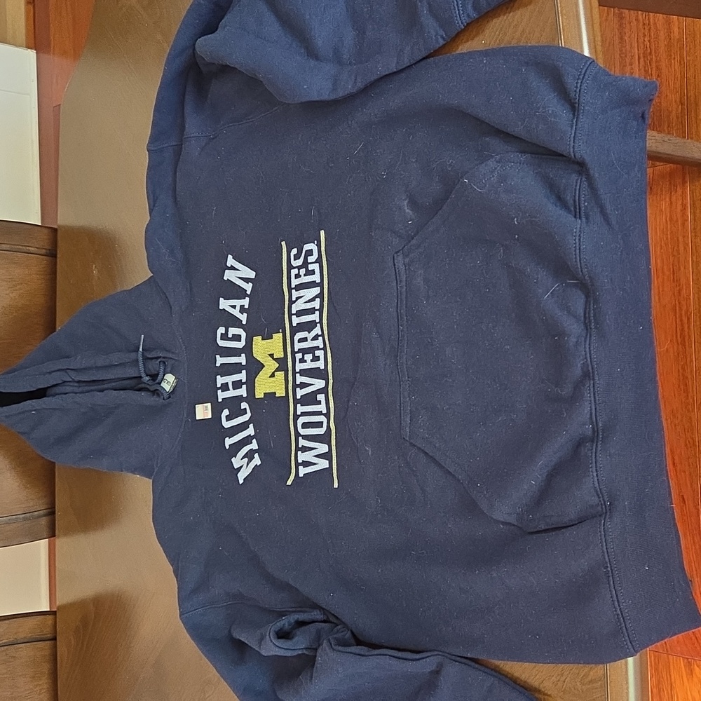 Gildan Michigan Wolverines Navy Hoodie